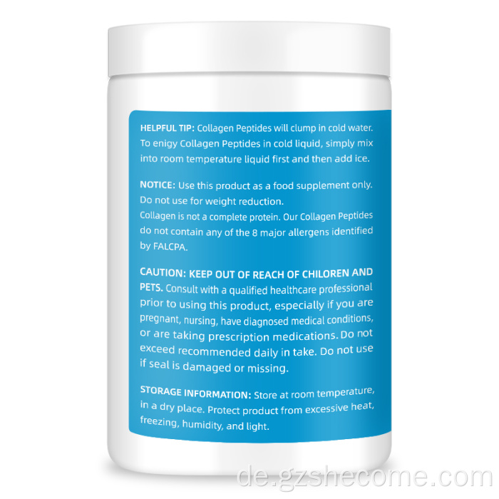 Kollagenpulver Null Zucker Marine Kollagenpeptide Pulver